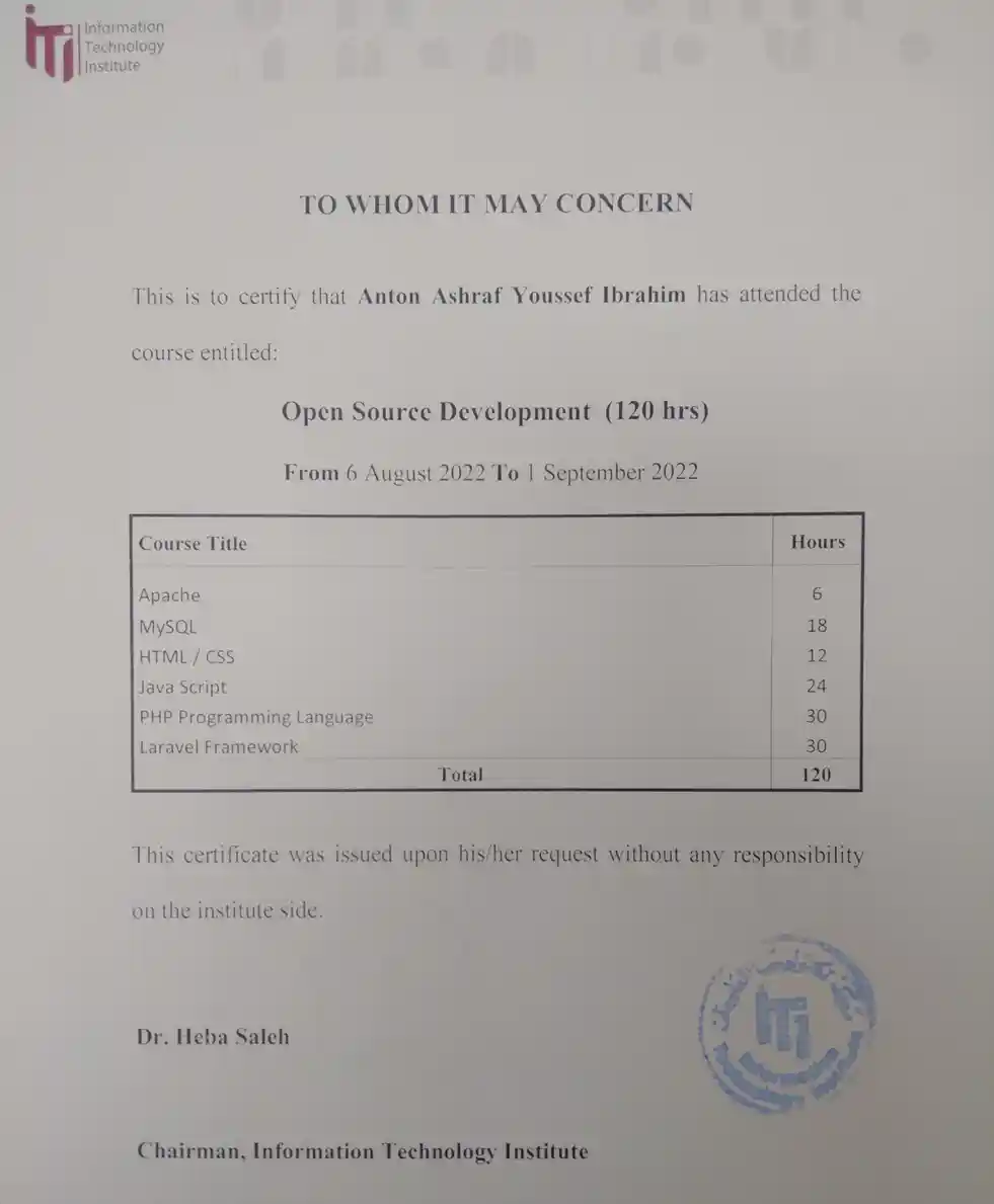 Open Source Development 120hrs